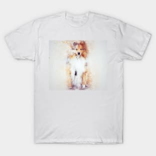 Watercolor Sheltie T-Shirt